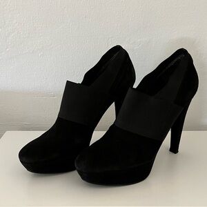 Stuart Weitzman Black Suede Platform Heels